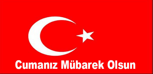 türk bayraklı cuma mesaj resimli 